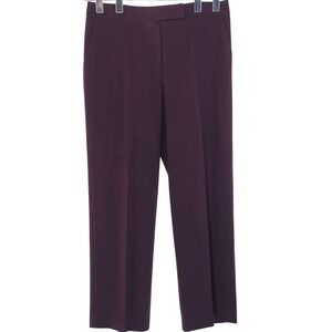 Apostrophe Pants Womens 12 Purple Ponte Straight Leg Stretch Dress Work Office